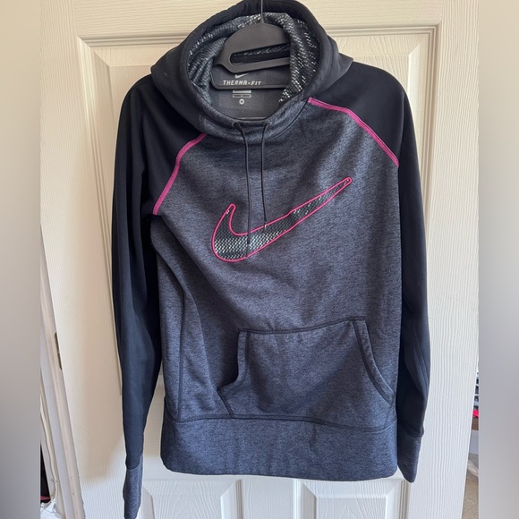 Nike Gray and Black Sweater with Subtle Red Accents - Picture 1 of 6